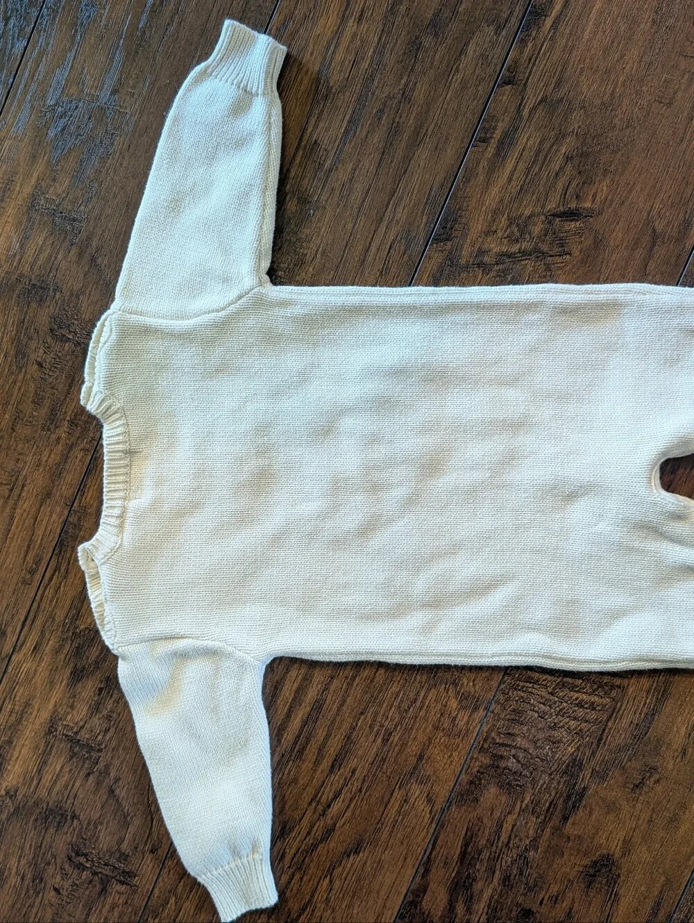 ☃️EUC Ralph Lauren Cotton Knit Long Sleeve Unisex Wear Sweater Onesie, 0-6 Month